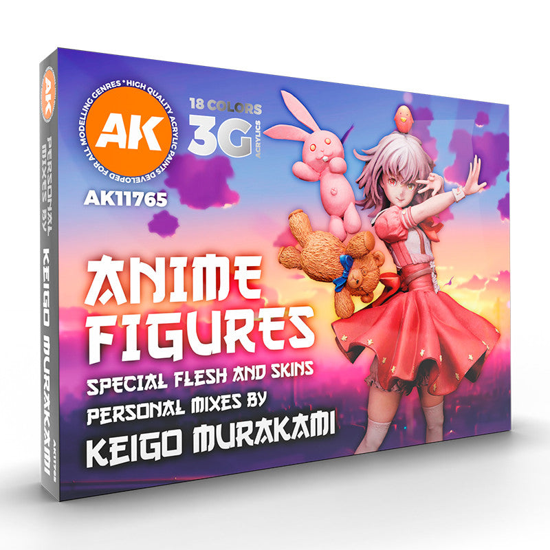 AK11765 - 3GEN ACRYLICS - ANIME FIGURES SPECIAL FLESH AND SKINS SIGNATURE SET BY KEIGO MURAKAMI - SET DA 18 COLORI