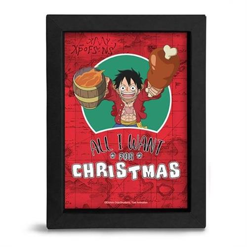 TGGKRA112 - ONE PIECE - BLACK KRAFT FRAME (15X20) - ALL I WANT FOR CHRISTMAS