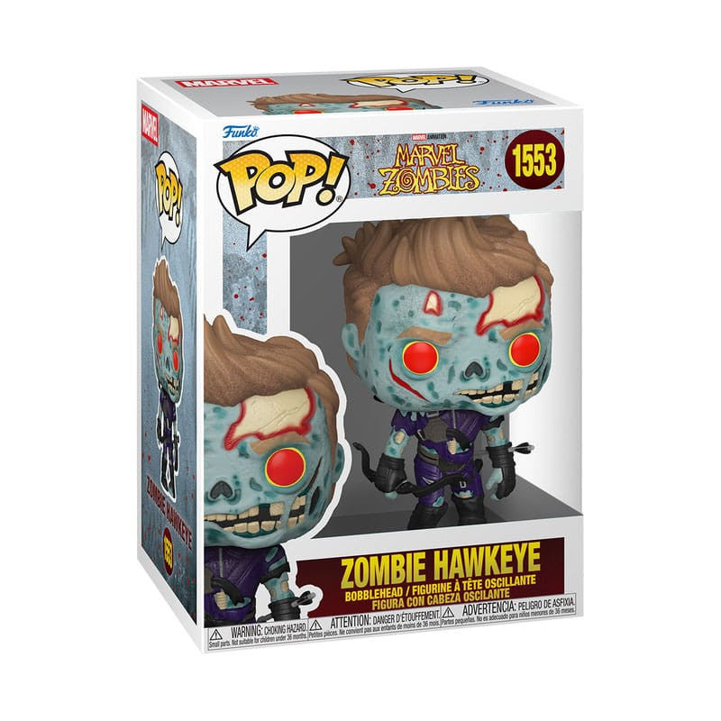 MARVEL: ZOMBIES - POP FUNKO VINYL FIGURE 1553 ZOMBIE HAWKEYE 9CM