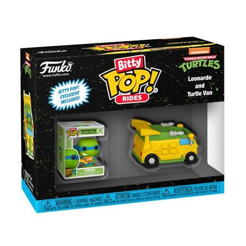 83626 - TEENAGE MUTANT NINJA TURTLES - FUNKO BITTY POP RIDE VINYL FIGURE - LEONARDO W/VAN