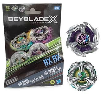 BEYBLADE-X - DUAL PACK - BRACE TRICERATOPS M-85BS & DAGGER DRAN 7-55K