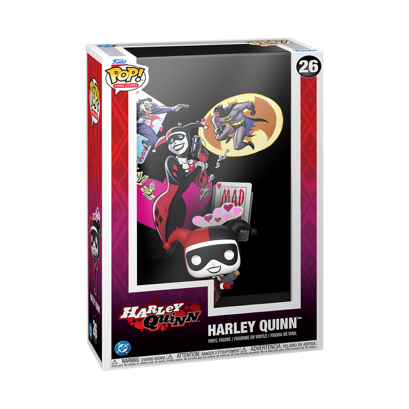 DC COMICS - POP FUNKO COMIC COVERS VINYL FIGURE 26 HARLEY QUINN (MAD LOVE) 9CM