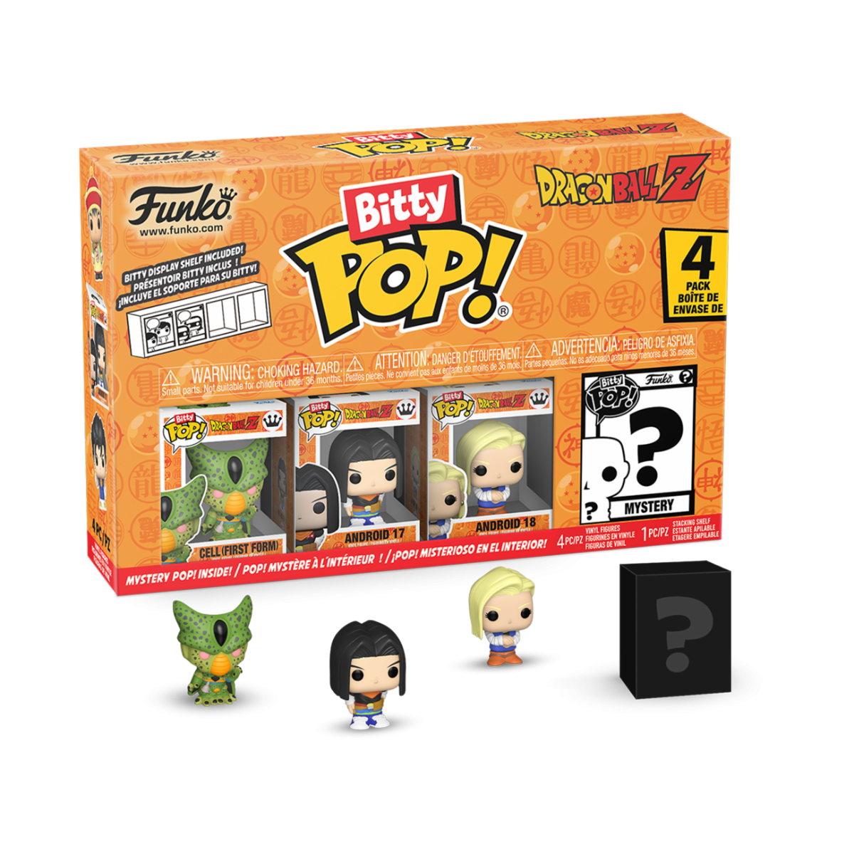 73024 - DRAGON BALL Z - FUNKO BITTY POP VINYL FIGURE - CELL (FIRST FORM) (4PK)