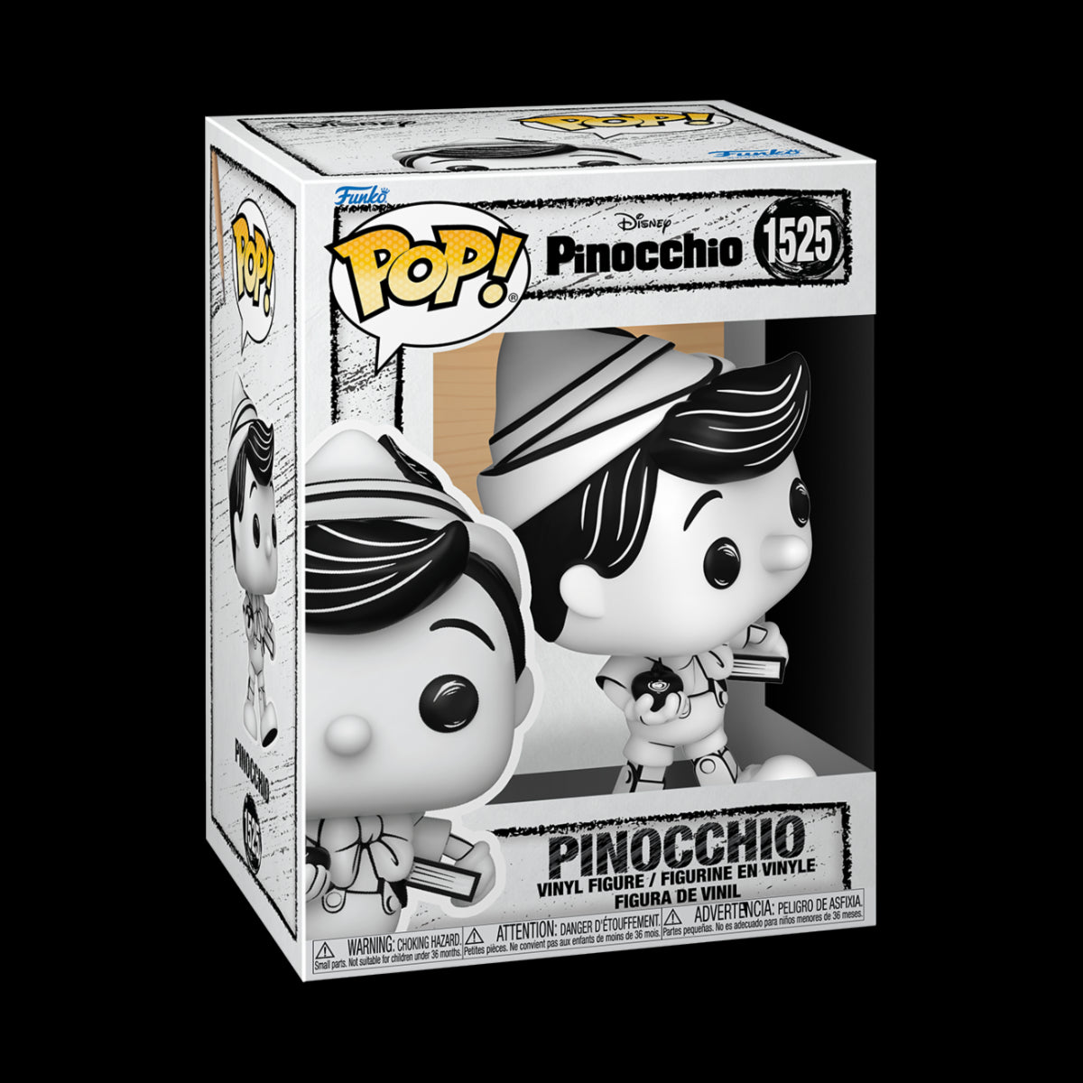 DISNEY: PINOCCHIO - POP FUNKO VINYL FIGURE 1525 PINOCCHIO (SKETCHED) 9CM
