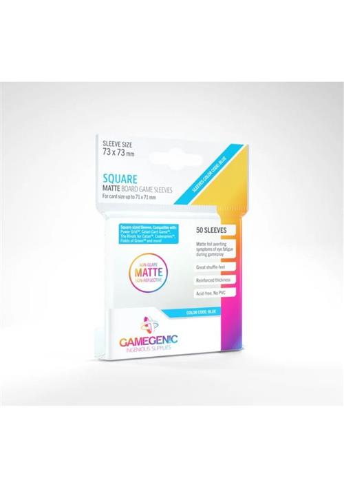 GGS10061ML - 50 SQUARE BOARD GAME MATTE SLEEVES 73 X 73MM