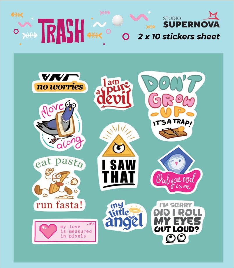 SET STICKER - TRASH 3