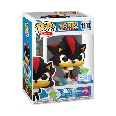 SONIC - POP FUNKO VINYL FIGURE - SHADOW W/EMERALDS(FL) 9CM FUNSIDE EXCL
