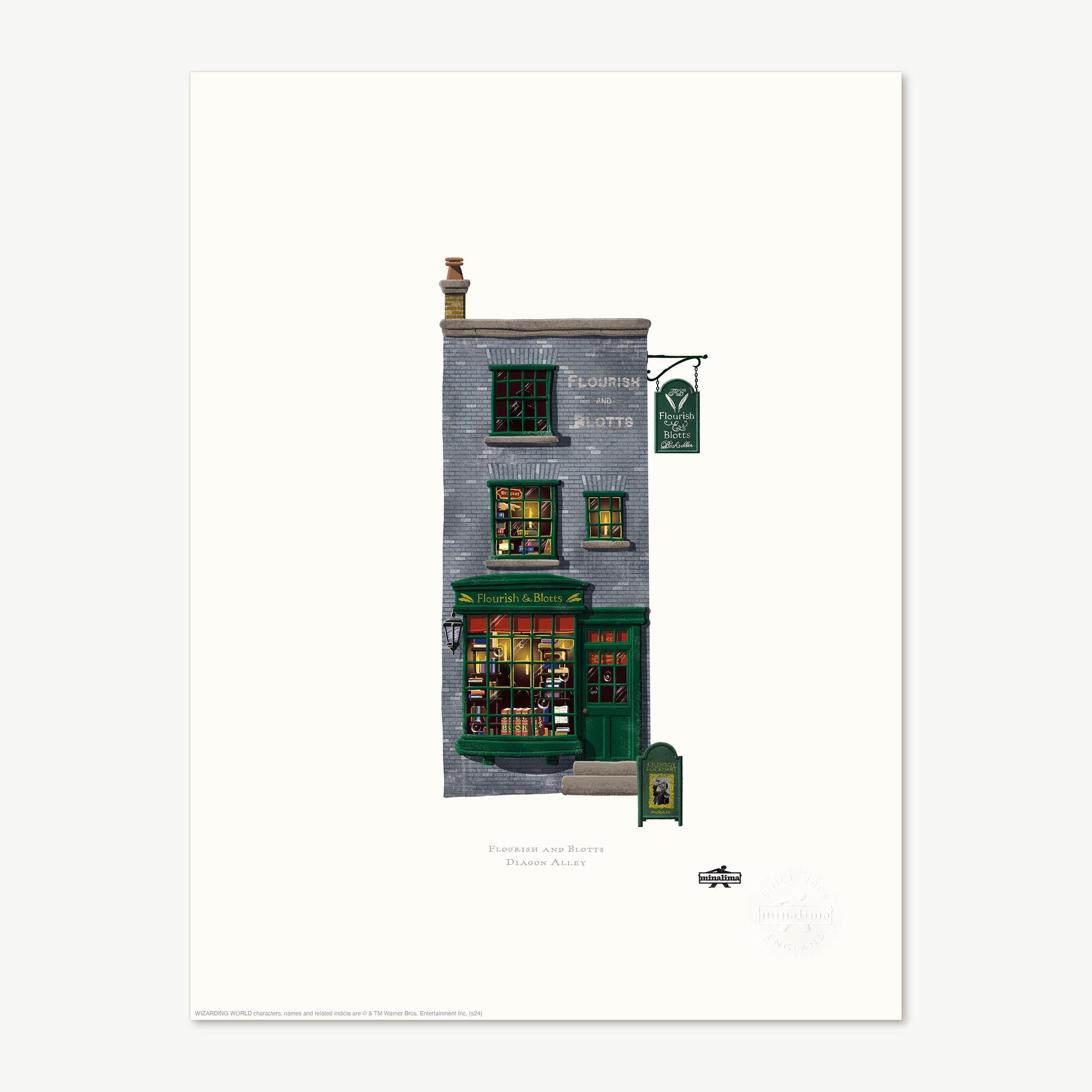 HPSBS03S - SPELLBINDING SHOPS: FLOURISH AND BLOTTS - ART PRINT