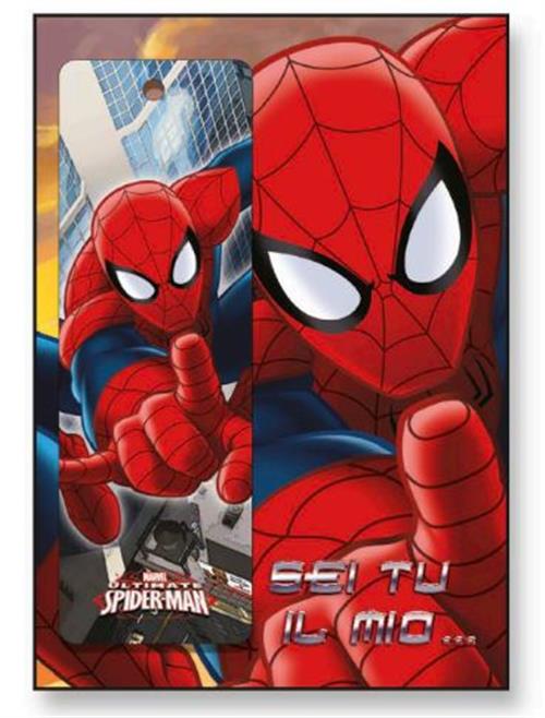 AV04 - MARVEL - BIGLIETTO AUGURI (COMPLEANNO) CON SEGNALIBRO - 11.8X16.8 - SPIDER-MAN (SEI TU IL MIO...SUPER EROE PREFERITO)