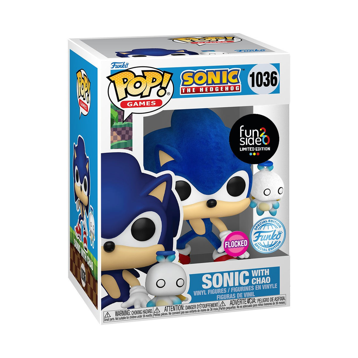 SONIC THE HEDGEHOG - POP & BUDDY FUNKO VINYL FIGURE 1036 SONIC W/CHAO (FL) 9CM FUNSIDE20 EXCL