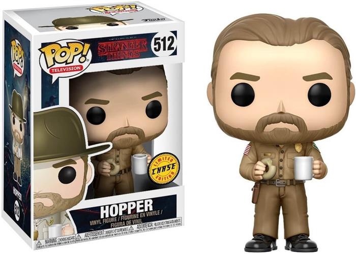 STRANGER THINGS - POP FUNKO VINYL FIGURE 512 HOPPER CHASE 9CM