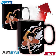 ABYMUGA443 - ONE PIECE - TAZZA HEAT CHANGE 460ML - LUFFY & ACE