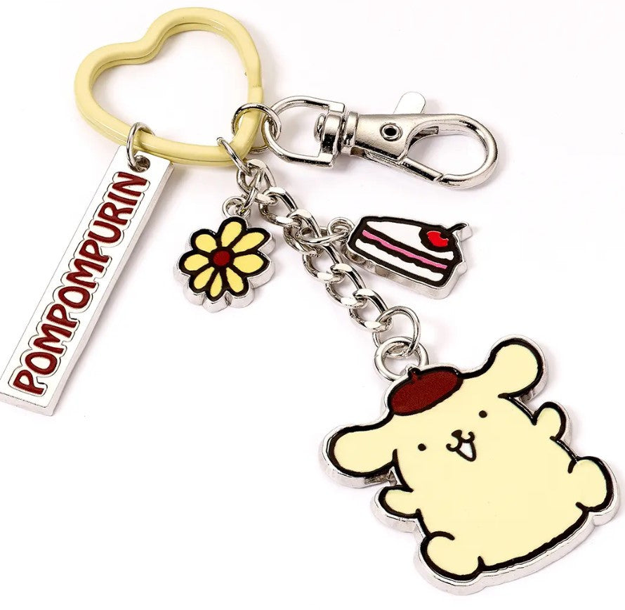 EHKKR0018 - PORTACHIAVI POMPOMPURIN CON CIONDOLI - HELLO KITTY