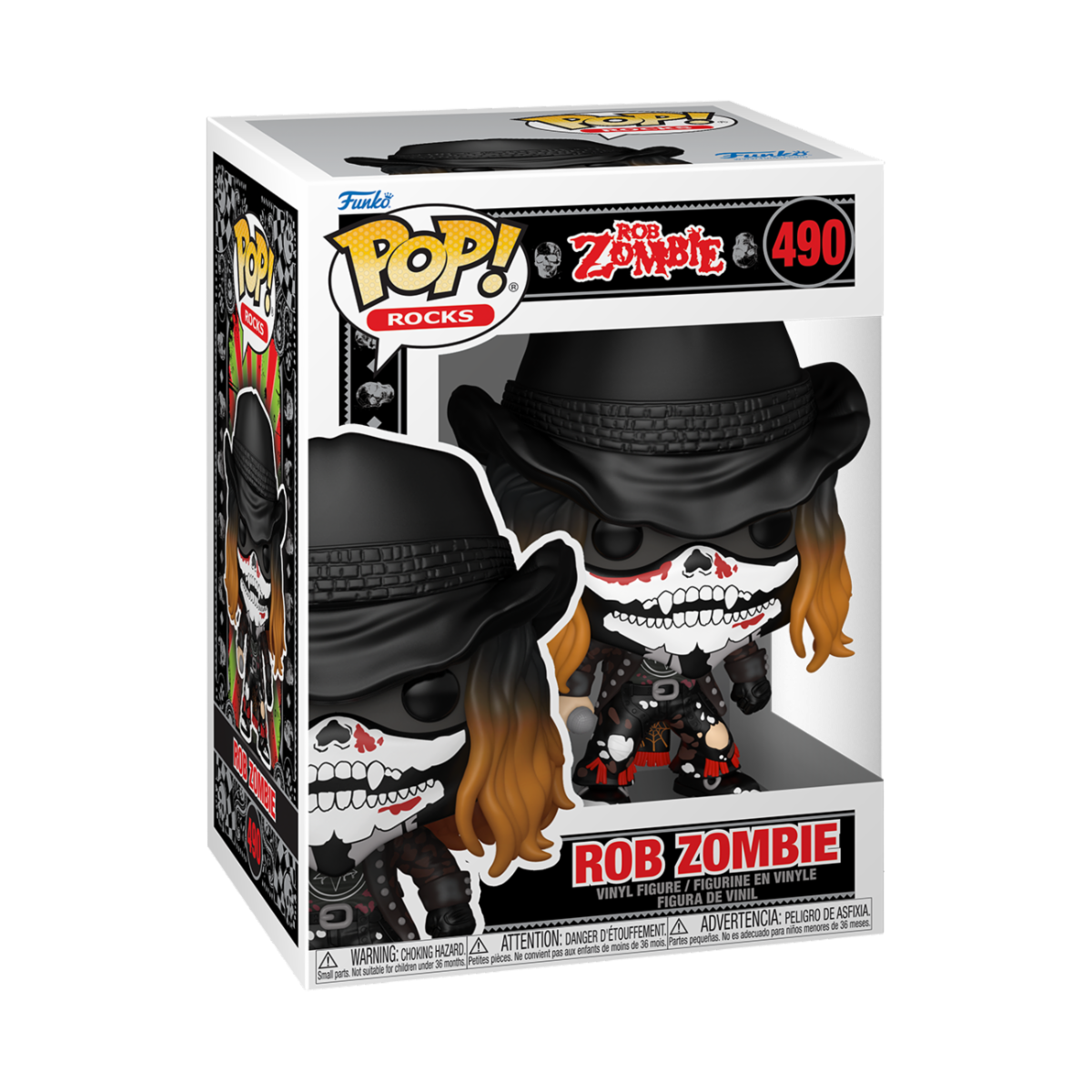 MUSIC: ROB ZOMBIE - POP FUNKO VINYL FIGURE 490 ROB ZOMBIE (WITH BANDANA) 9CM