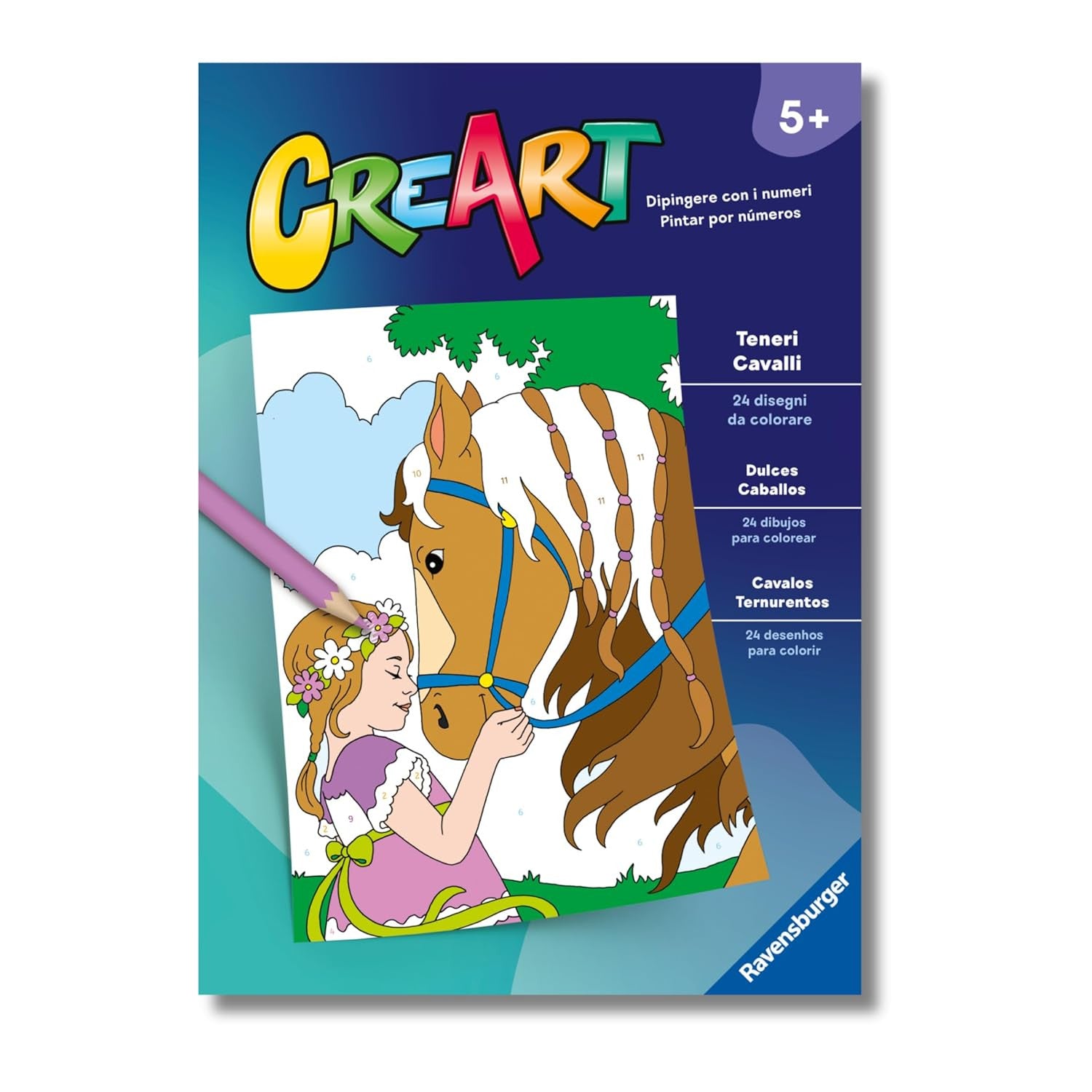96001 - CREART: LIBRO DA COLORARE - TENERI CAVALLI
