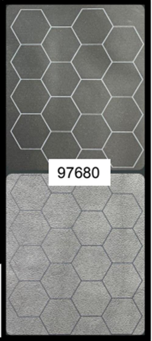 CHX 97680 - MEGAMAT REVERSIBILE 88X122CM - BLACK GREY HEXES (2,54CM)