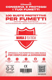 STUDIO SUPERNOVA - 100 BUSTE PROTETTIVE MANGA 3 (15,0 X 19,0)