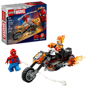 76335 - SUPER HEROES MARVEL - SPIDER-MAN VS. GHOST RIDER IN MOTOCICLETTA