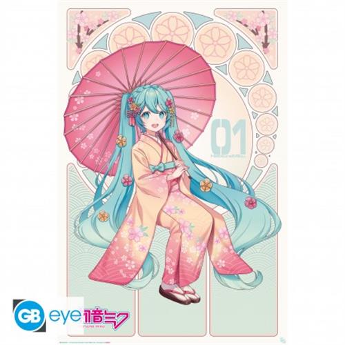 GBYDCO587 - HATSUNE MIKU - POSTER (91.5X61) - SAKURA KIMONO
