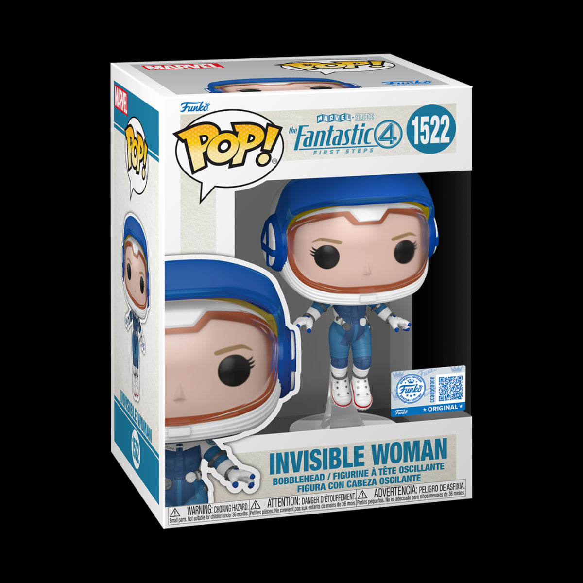 MARVEL: FANTASTIC FOUR - POP FUNKO VINYL FIGURE 1522 INVISIBLE WOMAN 9CM
