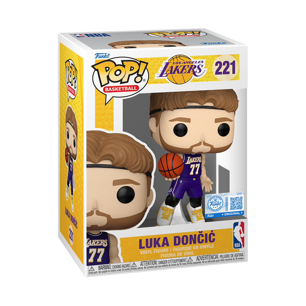 NBA - POP FUNKO VINYL FIGURE 221 LUKA DONCIC (2025 STATEMENT EDITION UNIFORM) 9CM EXCL