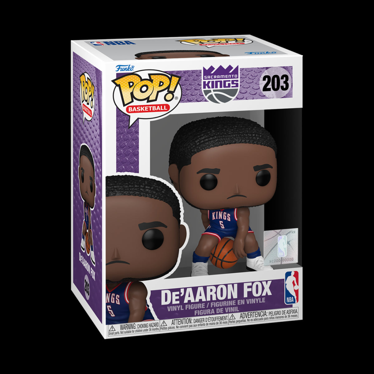 NBA - POP FUNKO VINYL FIGURE 203 DE AARON FOX (KINGS) (CE 24) 9CM