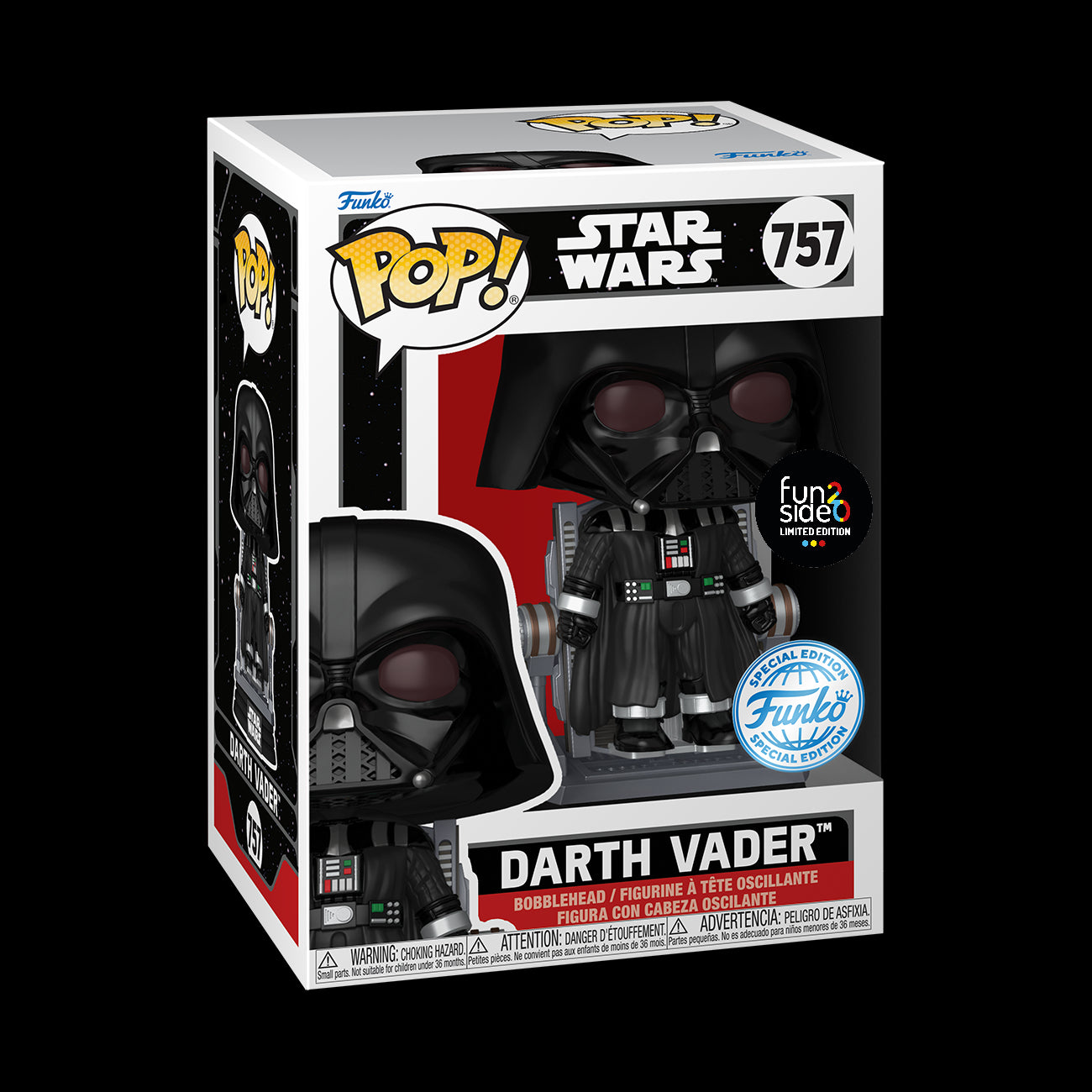 STAR WARS - POP FUNKO VINYL FIGURE 757 DARTH VADER REBUILD 9CM FUNSIDE 20 EXCL