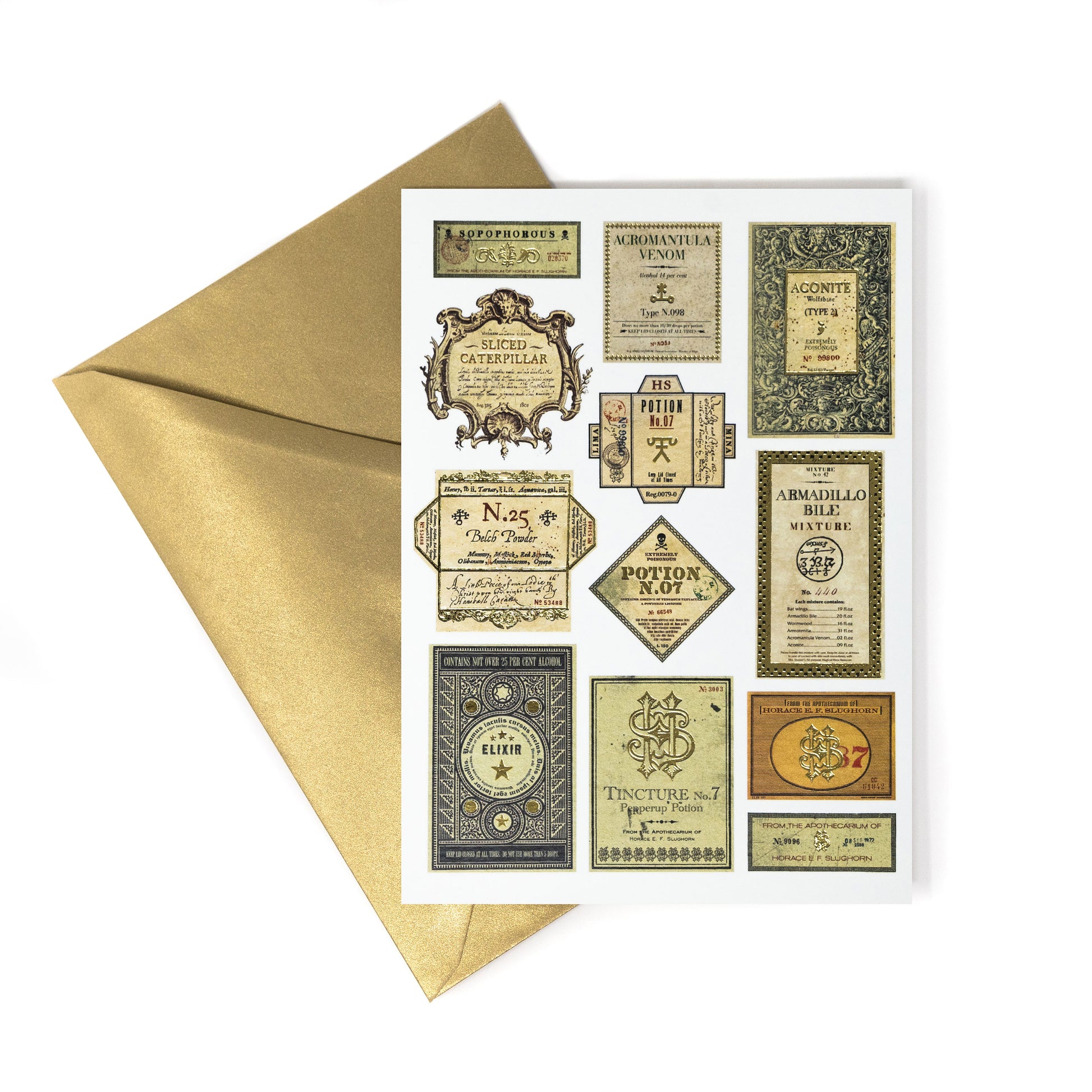HPCARD63 - POTIONS LABELS - NOTECARD