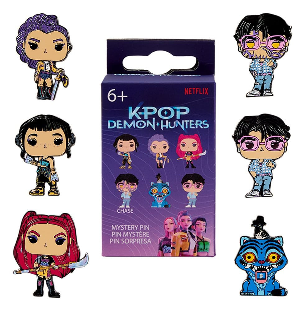 KPOP DEMON HUNTERS - BLIND BOX POP PIN ENAMEL - DISPLAY 12PC CASE PACK