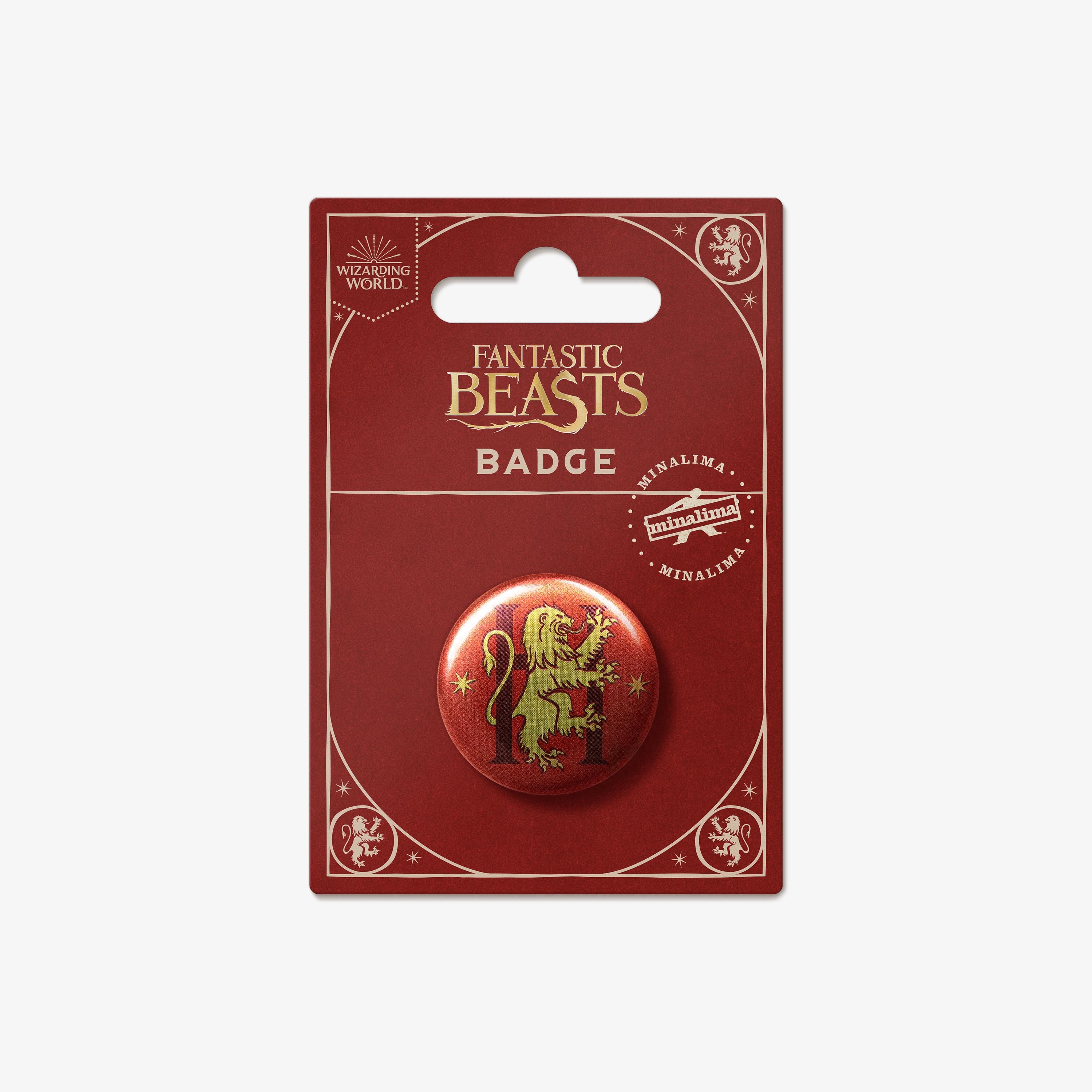 FBBB05 - HARRY POTTER - HOGWARTS: GRYFFINDOR HOUSE LION - BADGE