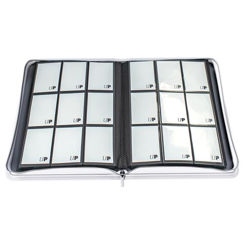 16176 - VIVID ZIPPERED 9-POCKET PRO-BINDER - WHITE