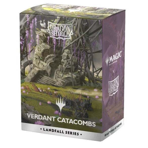 AT-16504 - 100 BUSTINE STANDARD - MATTE DUAL ART SLEEVES - LANDFALL SERIES - VERDANT CATACOMBS