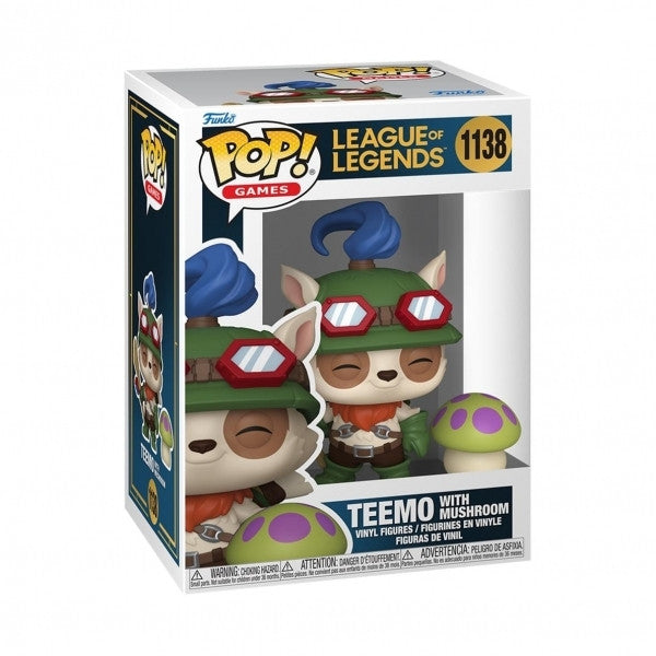 LEAGUE OF LEGENDS - POP FUNKO VINYL FIGURE 1138 TEEMO W/MASHROOM 9CM