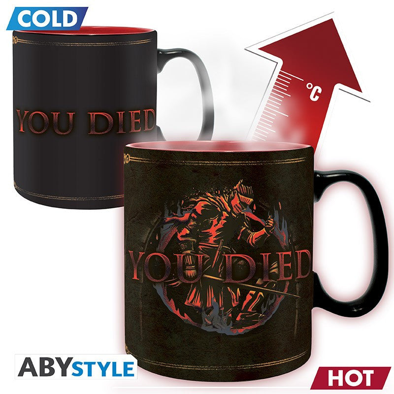 ABYMUGA001 - DARK SOULS - TAZZA HEAT CHANGE 460ML - YOU DIED