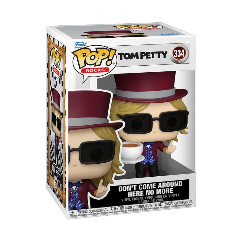 MUSIC: TOM PETTY - POP FUNKO VINYL FIGURE 334 DON'T COME AROUND HERE NO MORE (DCAHNM) 9CM