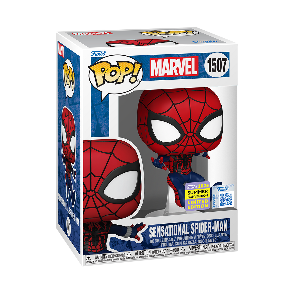 MARVEL - POP FUNKO VINYL FIGURE 1507 SENSATIONAL SPIDER-MAN 9CM FUNSIDE EXCL
