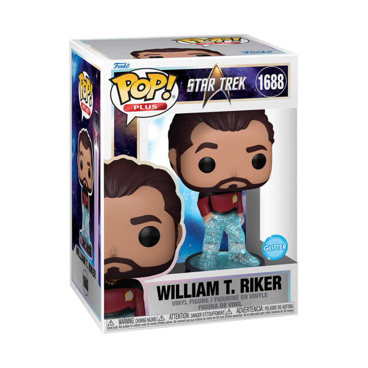 STAR TREK: TRANSPORTER - POP FUNKO VINYL FIGURE 1683 RIKER 9CM