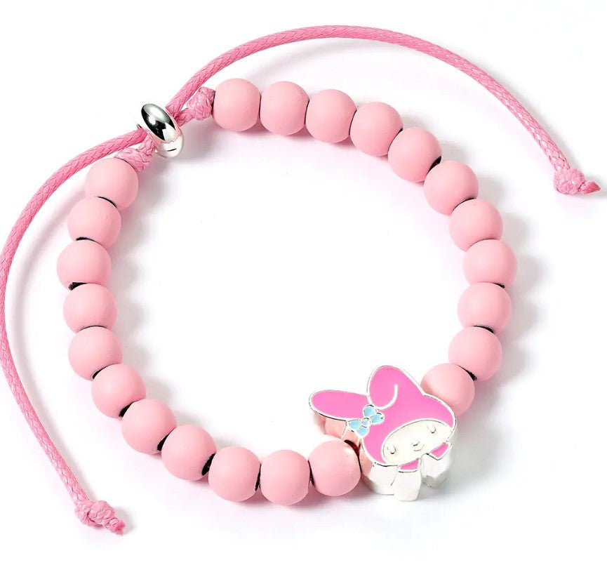 EHKBB0002 - BRACCIALETTO DI PERLINE ROSA CON CIONDOLO MY MELODY - HELLO KITTY