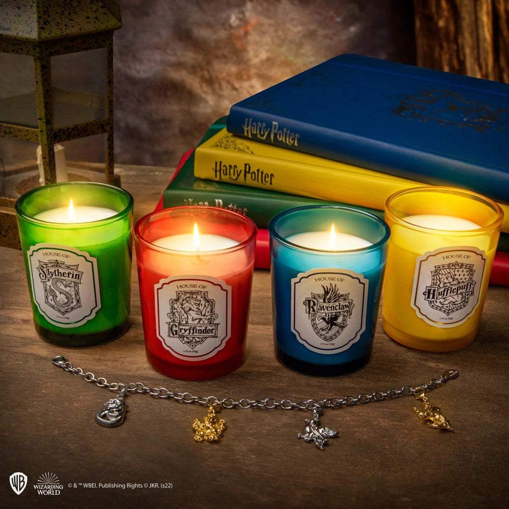 CR2155 - HARRY POTTER - SET 4 CANDELE DELLE CASATE E BRACIALETTI