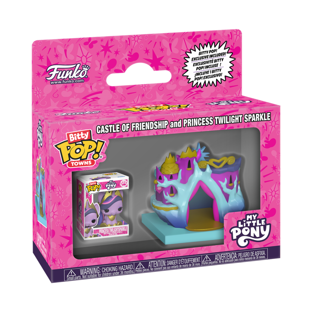 89584 - MY LITTLE PONY - POP FUNKO BITTY TOWN VINYL FIGURE - CASTLE OF FRIENDSHIP AND PRINCESS TWILIGHT SPARKLE