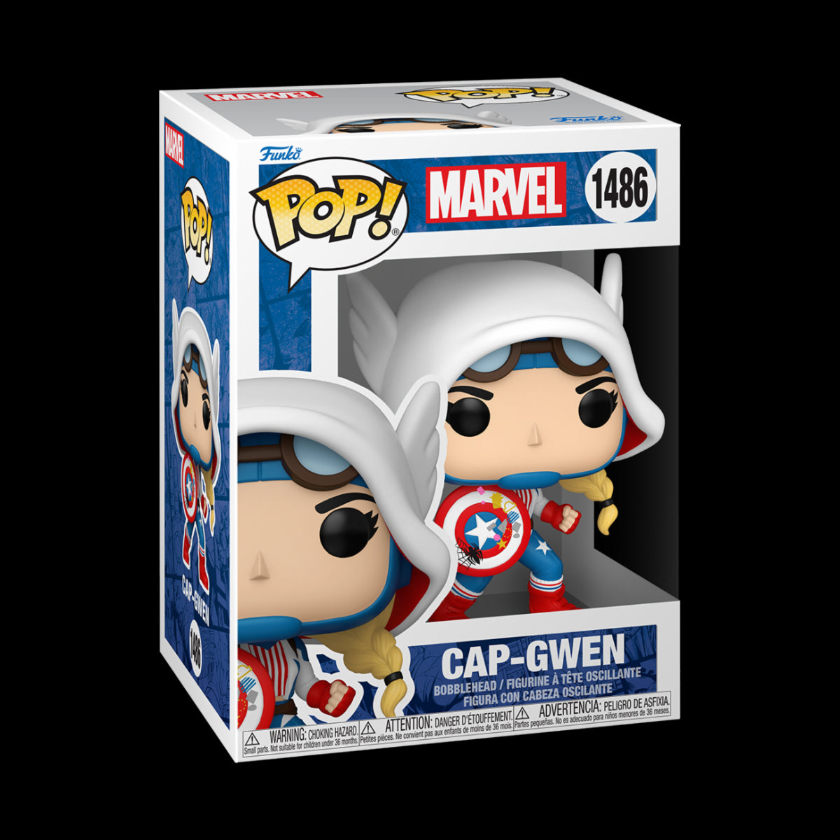 MARVEL: SPIDER-GWEN GWEN-VERSE - POP FUNKO VINYL FIGURE 1486 CAPTAIN AMERICA GWEN 9CC