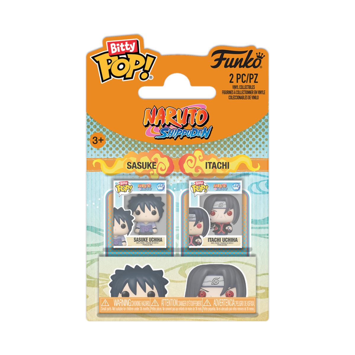 NARUTO - POP FUNKO BITTY 2-PACK VINYL FIGURE - SASUKE & ITACHI 2CM