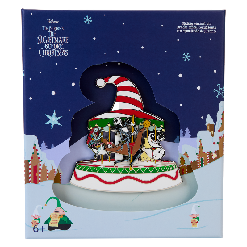 NIGHTMARE BEFORE CHRISTMAS - COLLECTOR PIN - CHRISTMAS TOWN CAROUSEL SLIDING