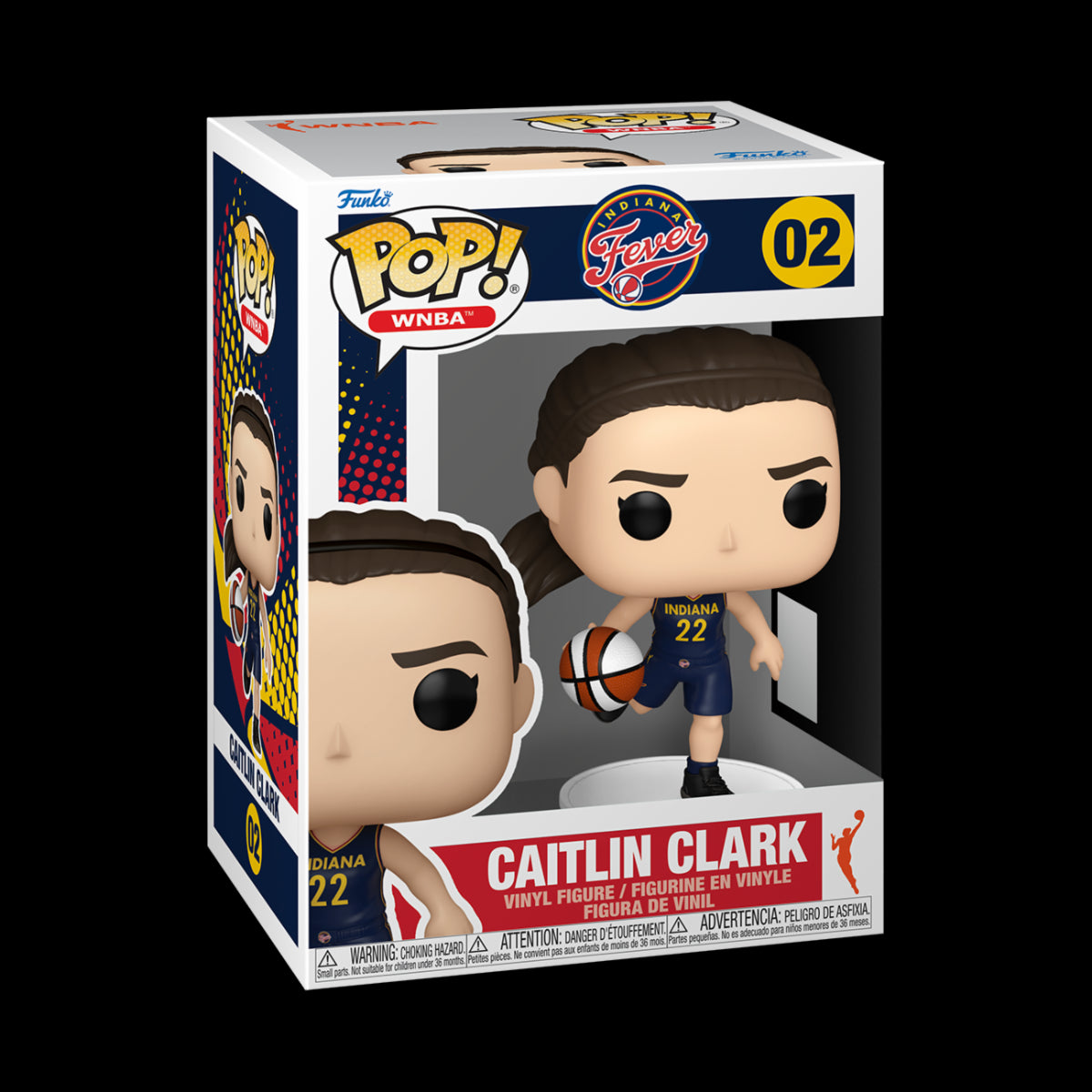 WNBA - POP FUNKO VINYL FIGURE 02 CAITLIN CLARK (INDIANA FEVER) 9CM