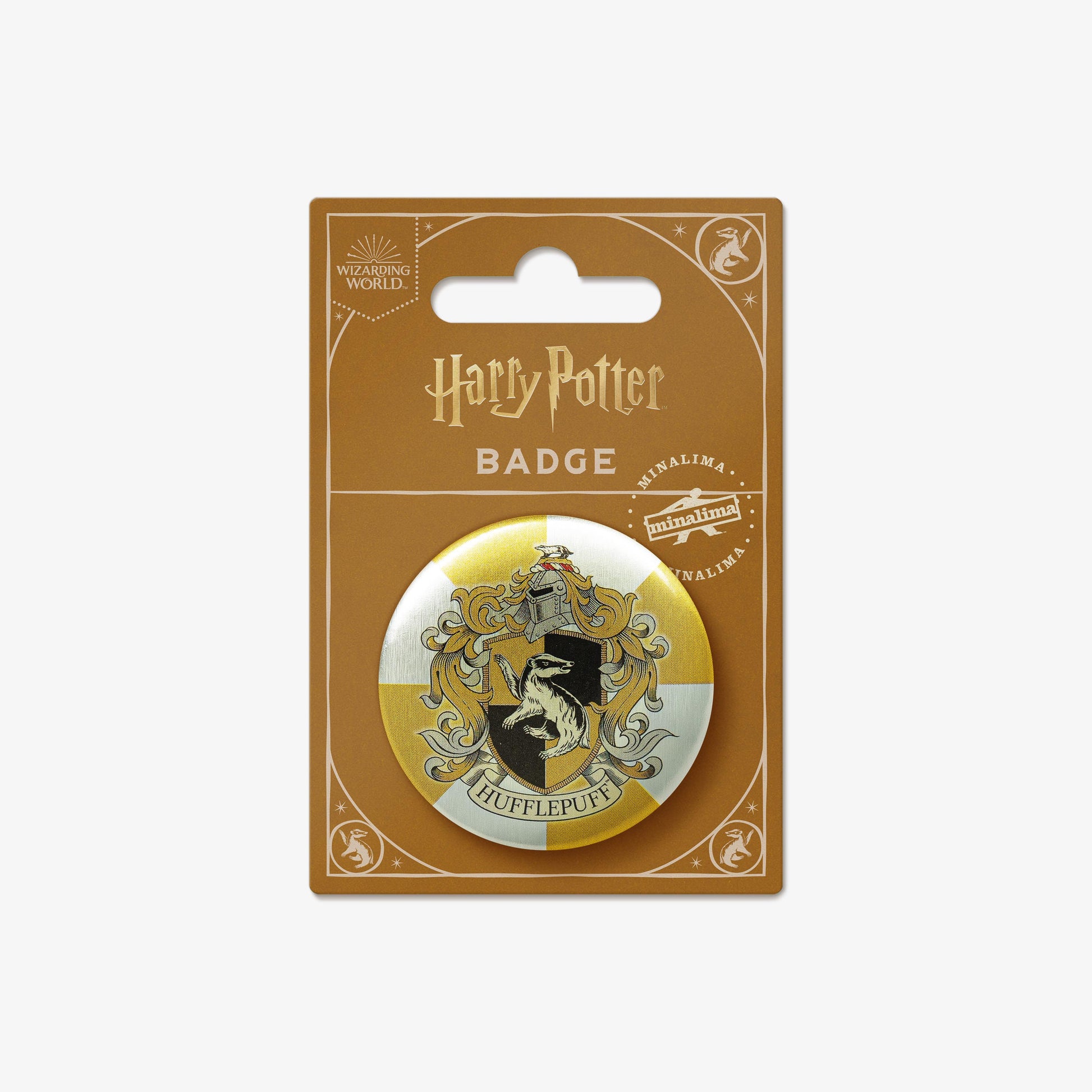HPBB04 - HOGWARTS: HUFFLEPUFF HOUSE CREST - BADGE