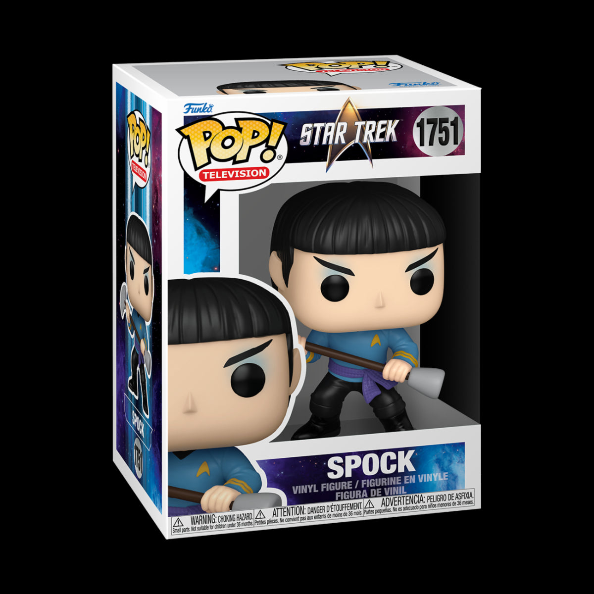 STAR TREK - POP FUNKO VINYL FIGURE 1751 SPOCK WITH WEAPON 9CM