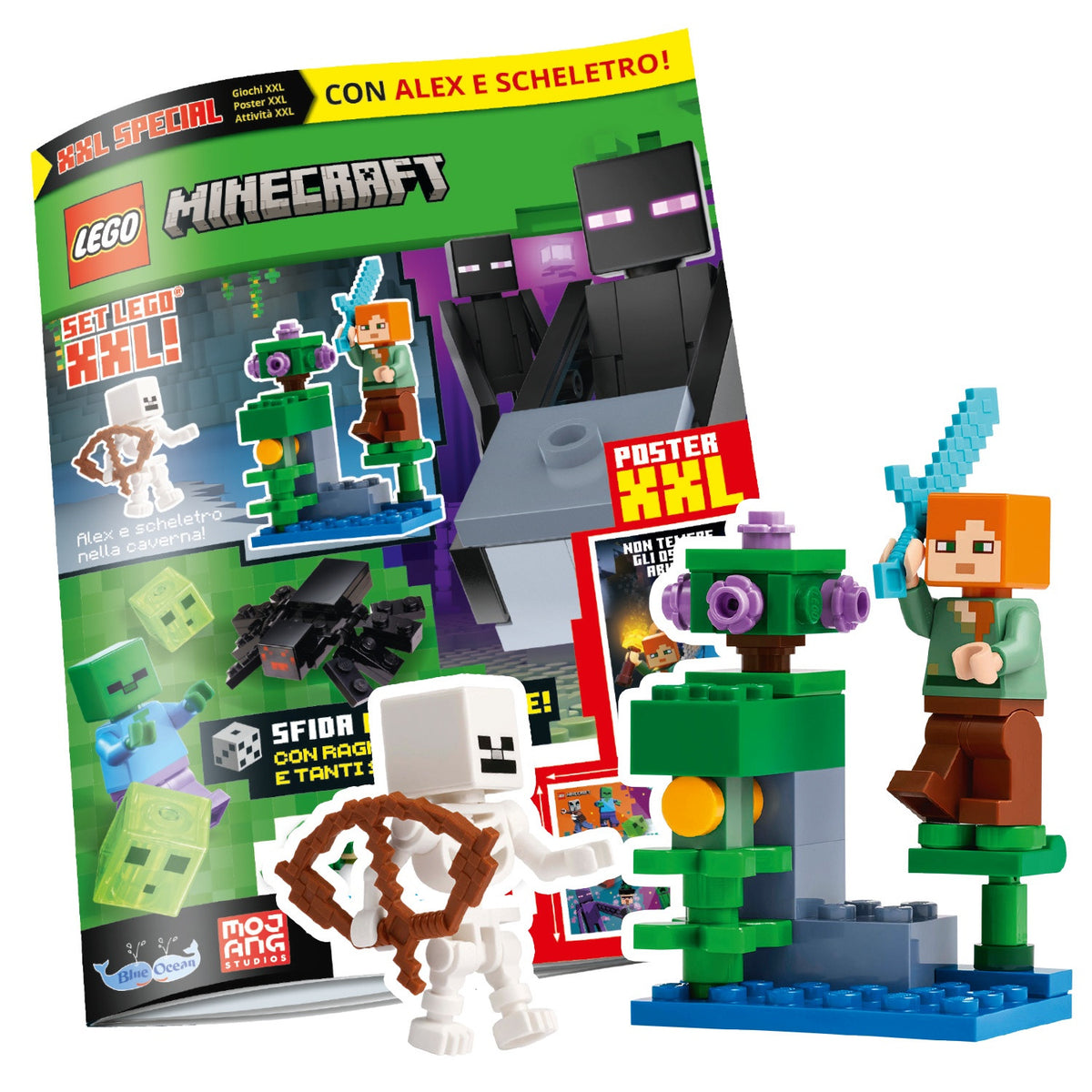 LEGO MINECRAFT SPECIALE N.4 - ALEX + SCHELETRO XXL
