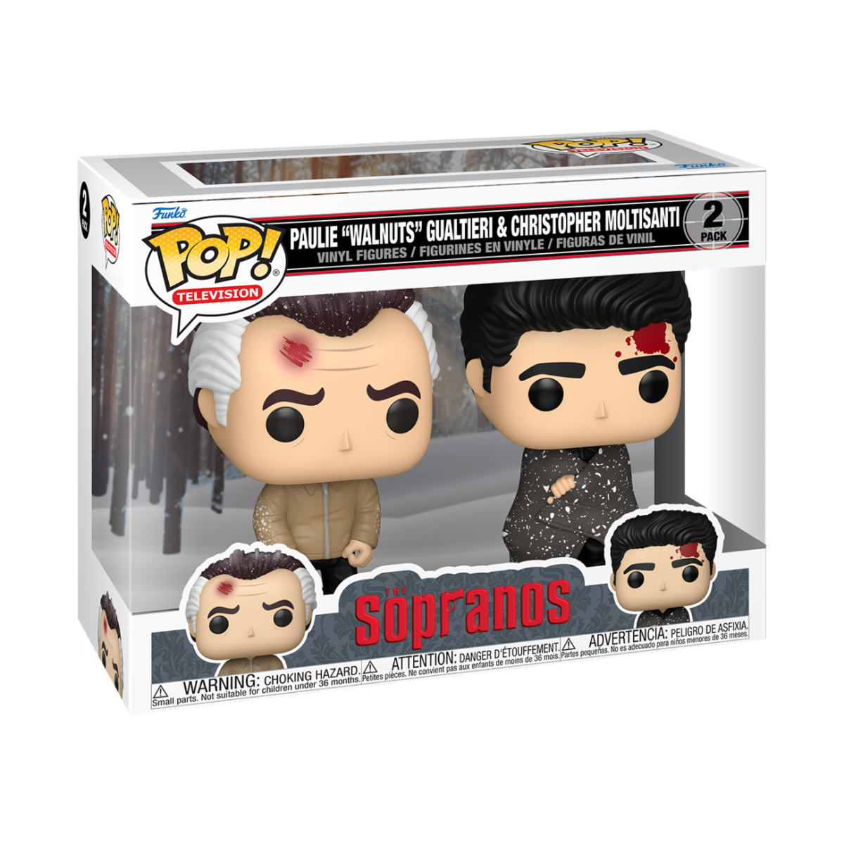 THE SOPRANOS - POP FUNKO VINYL FIGURE 2-PACK PAULIE & CHRISTOPHER 9CM