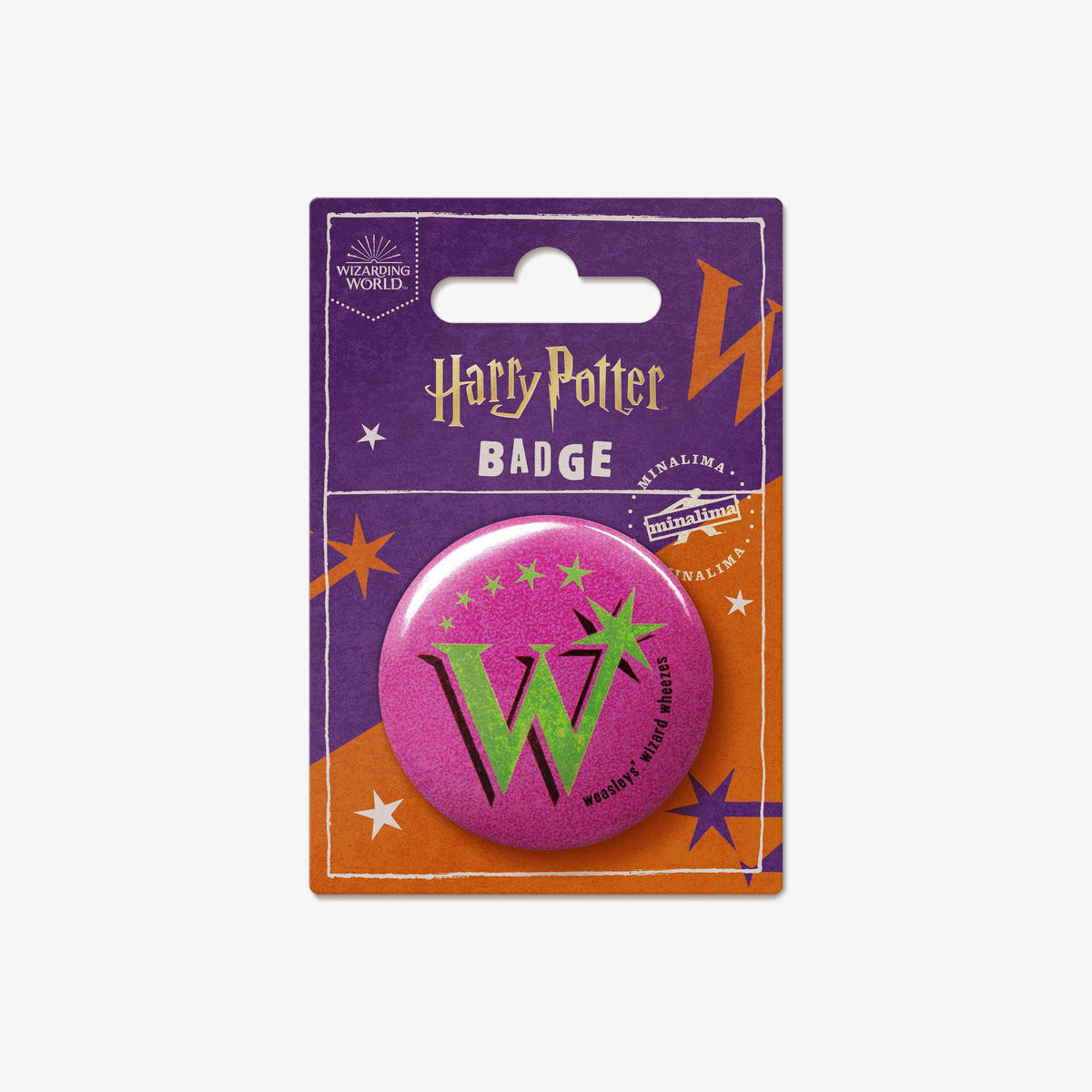 HPBB20 - HARRY POTTER - WEASLEYS' WIZARD WHEEZES 'W' LOGO - BADGE