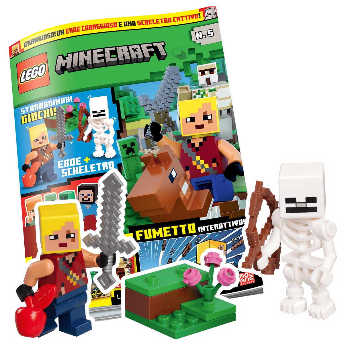 LEGO MINECRAFT N.5 - GIOCO LEGO: EROE + SCHELETRO